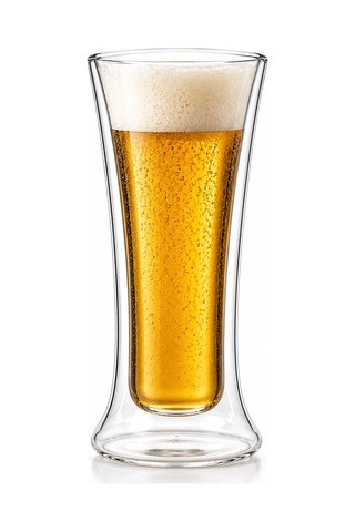 Çift Cidarlı Cam Bardak 320 Ml Borosilikat Isıya Dayanıklı Double Wall Bardak Sıcak & Soğuk İçecek Bardağı, Şeffaf Termal Cam Kupa, Bira Kahve Çay Latte Bardağı