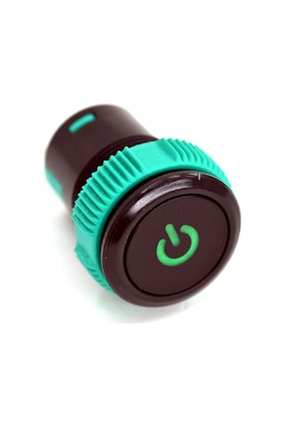 19mm 12v 20a Power Logolu Yeşil Işıklı Buton Elektrik Anahtarı