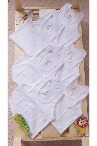 6'lı Paket %100 Pamuk Erkek Çocuk Atlet 001