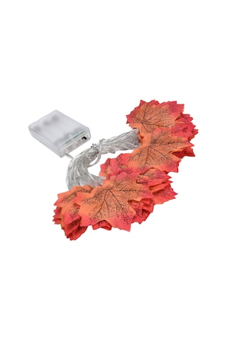 Skycity 3m 20 Led Islak Lastik Akçaağaç Yapraklı Işık Zinciri, 2 Işık Modu Sürekli Ve Titrek , Isınma Işığı, Ev Bahçe Dekorasyonu, Akü İle Çalışır Akü Dahil Değil Diğer