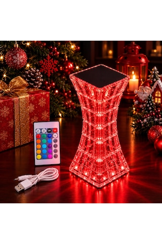 Vıp Yüksek Kalite Renk Değiştiren Kristal Masa Lambası Usb Totch Lamp Kumandalı Yılbaşı Işıkları Renkli