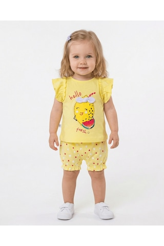 S-Mall Caramell Bebek Takımı - 2 Li - Tkk7045 - Fresh - Sarı Beyaz