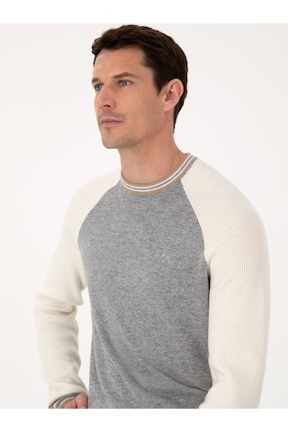 Cacharel Açık Gri Slim Fit Kazak