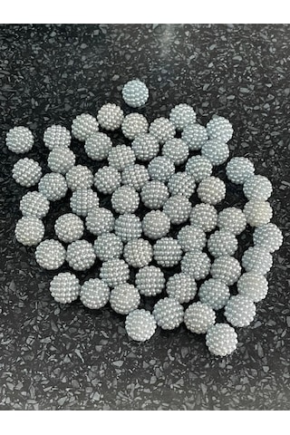 Delikli Inci Boncuk Mavi Renk1 Paket 50 Adet 1cm