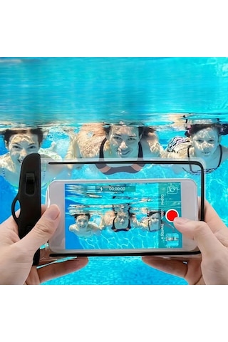 Batmaz Su Geçirmez Telefon Kılıfı Şeffaf Dokunmatik Dalgıç Koruma Deniz Havuz Plaj Kullanımı