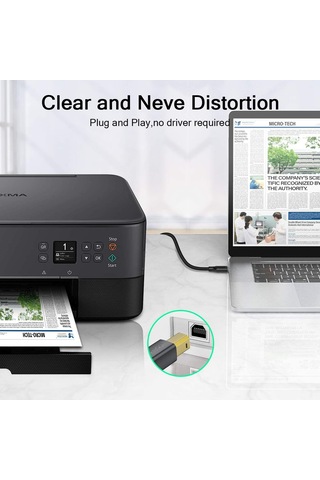 Qgeem QG-CVQ20 USB 2.0 Yazıcı Tarayıcı Kablosu 1.8 Metre