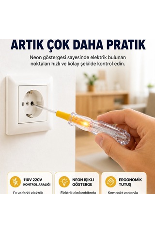 110-220v Elektrik Test Kalemi Korozyona Dayanıklı Nikel Kaplamalı 20920424