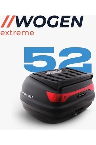 Wogen Motosiklet Arka Çanta 52 Litre Üst Bagaj Basic Siyah