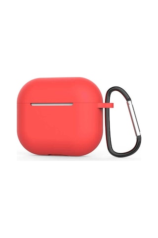 Apple AirPods Uyumlu 3. Nesil Zore Standart Silikon Kılıf Kırmızı