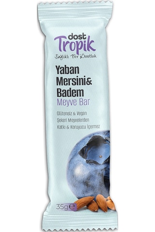 Yaban Mersini Ve Badem Aromalı Meyve Bar 35 G Meyve İçeren Pratik Atıştırmalık 1 Adet