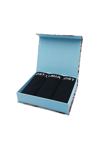 Gost Liria -root Erkek Boxer 3 Lü Paket Siyah Siyah