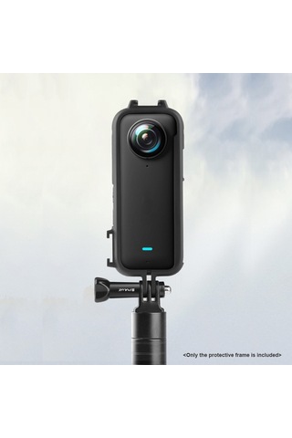Springsun Puluz Panorama Kamera Koruyucu Çerçeve Video Kafesi Çift Soğuk Ayakkabı Tripod Adaptörü Montajlı Kamera Vlog Aksesuarları Insta360