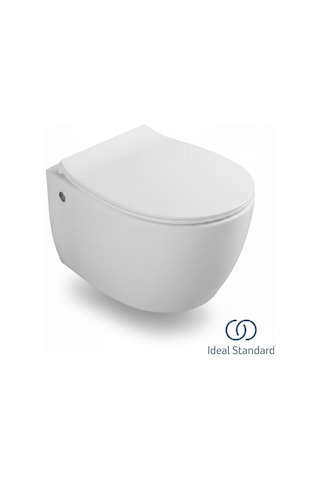 Ideal Standard Strada O Z266302 Yavaş Kapanan Klozet Kapağı, Beyaz, Metal Menteşeli Beyaz