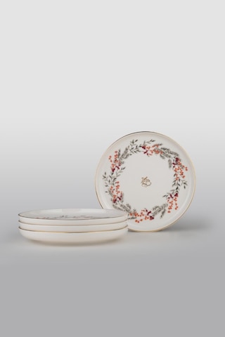 Kütahya Porselen Bone Joy 4 Parça 19 Cm Pasta Tabağı Çok Renkli