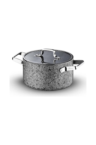 Brioni Stone-h İndüksiyon Tabanlı Çizilmez Derin Tencere - 24 Cm Gri Brioni Stone-h İndüksiyon Tabanlı Çizilmez Derin Tencere - 24 Cm Gri