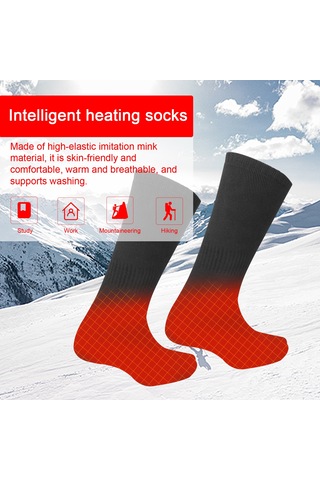 Ranyeek Siyah Isıtıcı Çoraplar - Dışarıda Kullanıma Uygun, Yıkama Uygun, Ayak Bacak Isısı Sağlar, Esnek Ve Konforlu Siyah