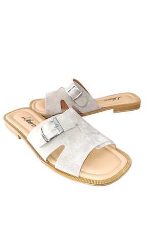 Libero L058.2421 Kadın Termo Süet Deri Terlik Vizon