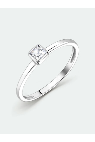 Torgovyj Dom Uvelir Holding 925 Ayar Gümüş Taşlı Nazik Nişan Yüzüğü 322341907 Gri