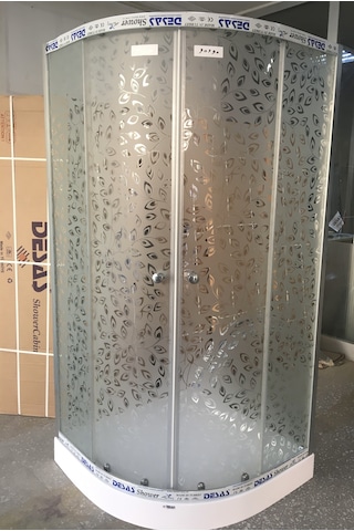 Desaş Shower Duşakabin Yüksek Kalite Lux Oval 90 X 90 Teknesiz Gri