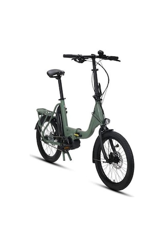 Carraro E-flexı 6.1 Katlanır Bisiklet 460h Hd 20 Jant Nex.8 Vites Mat Koyu Yeşil Adaçayı Kırmızı Çok Renkli