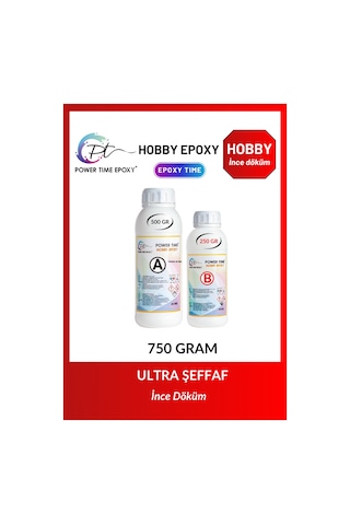 750 Gram Hobby Epoxy/ Şeffaf Epoksi Reçine Ince Döküm
