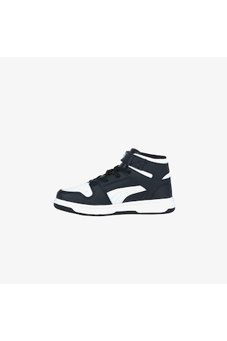 Puma Rebound Layup Çocuk Siyah/beyaz Spor Ayakkabı Düz 370488 Siyah