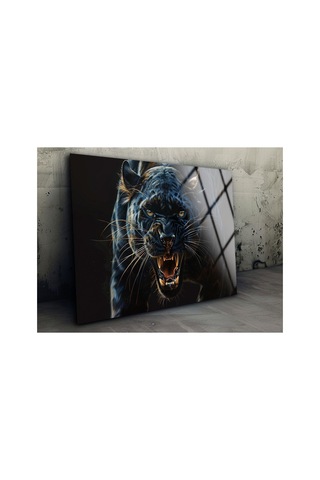 Panter Hayvanlar Vahşi Yaşam Asılmaya Cam Tablo Modern Sanat Tablosu Uv Baskılı Canlı Renkler Ev Ve İş Yeri Anlamlı Hediye Seçeneği