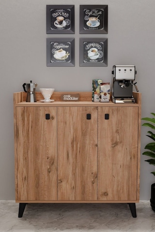 Milan Kahve Köşesi Çok Amaçlı Mutfak Dolabı Kiler Erzak Dolabı Atlantik Çam