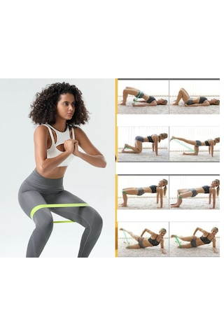 60 Cm Pilates Jimnastik Egzersiz Yoga Direnç Bandı Yeşil-haf...