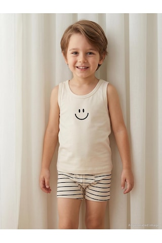 Civil Boys Civil Erkek Çocuk Happy Erkek Çocuk İç Çamaşır Takımı Okul Kreş Ve Günlük Kullanım - Bej
