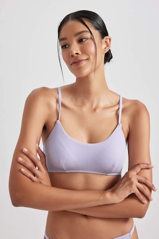 Defacto Fall in Love Regular Fit Simli Kumaş Bikini Üstü B0382AX23HSPR33 Mor