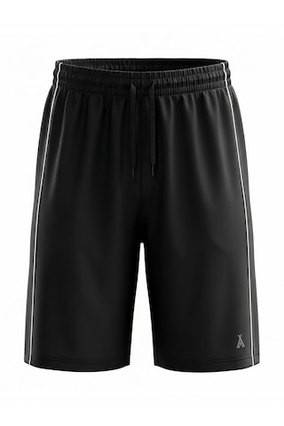 Orendahill Erkek Spor Şort Hızlı Kuruyan Esnek Regular Fit Trim Biyeli Activewear Siyah