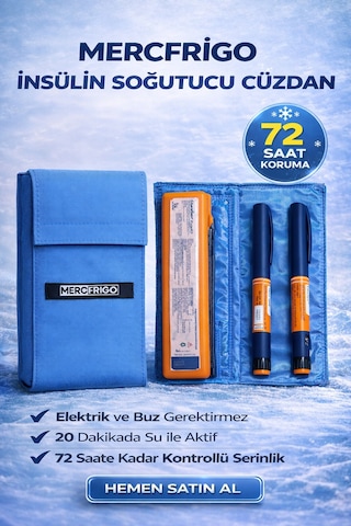 İnsülin Soğutucu Cüzdan -açık Mavi-4 Kalemlik Frio