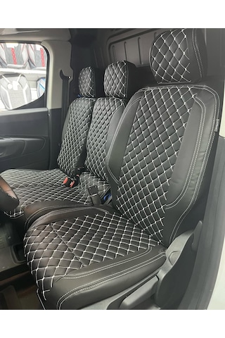 Peugeot Partner Panelvan Uyumlu Araca Özel Deri Oto Koltuk Kılıfı