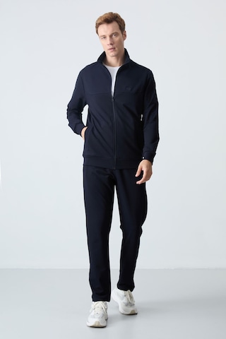 Tommy Life Lacivert Pamuklu Kalın Yumuşak Dokulu Comfort Fit Basic Erkek Eşofman Takım - 85260 Lacivert