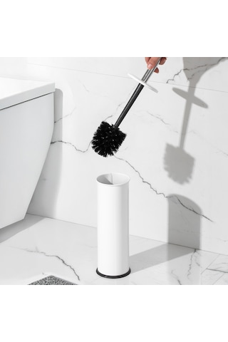 Porsima 831b Paslanmaz Metal Tuvalet Wc Fırçası Beyaz