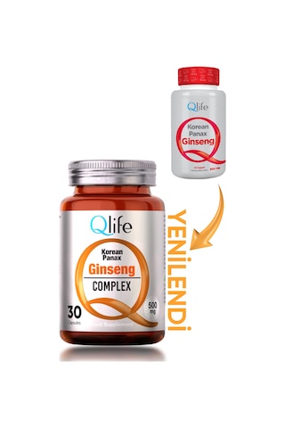 Qlife Korean Panax Ginseng 500 Mg 60 Kapsül