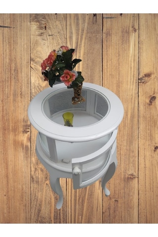 Gümüşlük Yuvarlak MODEL Leylek Bacak Parlak BEYAZ Kayın Lükens Aslan Ayak Kutuda Sevk El Yapım​