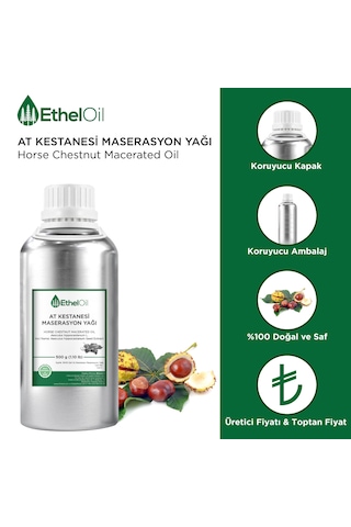 At Kestanesi Maserasyon Yağı - 500 Gr - %100 Saf Ve Doğal Maserasyon Yağ 500 G