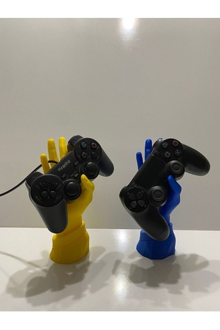 Sarı & Lacivert El Şeklinde Oyun Kolu Standı Pc&ps3&ps4&ps5 Uyumlu
