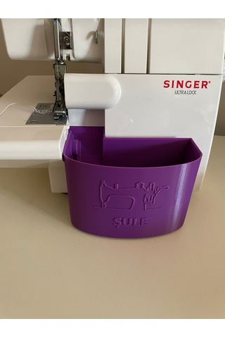 Singer Overlok Çöp Kutusu Fire Kabı Xl Kişiye Özel Mor 14sh654 14