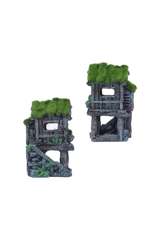 Maiyame Akvaryum Reçine Pavyonu Süslemeleri Canlı Gerçekçi Detaylar Güvenli Reçine Balık Tankı Pavyonu Dekorasyon İçin Peyzaj 30