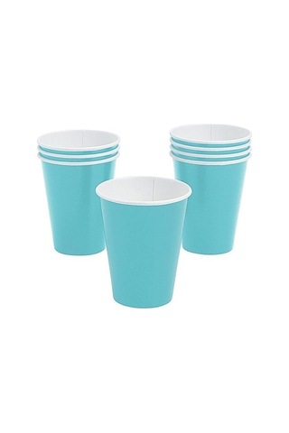 16 Adet Mavi Tabak, 16 Adet Mavi Bardak