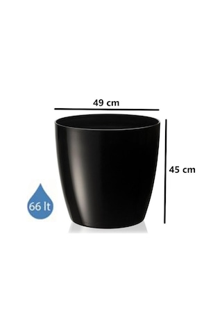 Omnipazar So-yk07 Yakut Saksı Takımı Separetörlü 66 Litre Siyah 3 Adet