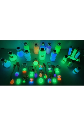 50 Gr Fosfor Tozu Karanlıkta Parlayan Fosfor Luminous Yeşil