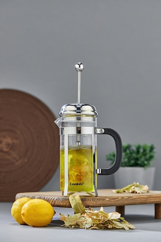 Cooker 350 Ml Cam French Press Gümüş