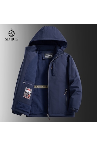 Polar Astarlı Ceket, Kalın Ceket Lacivert