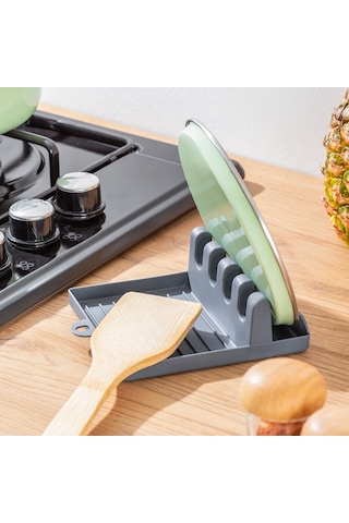 Porsima Org-85 Kaşık Ve Kapak Tutucu Kaşık Kepçe Altlığı Antrasit