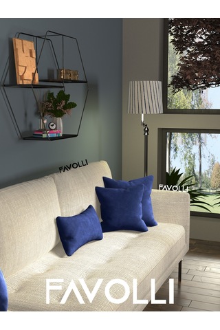 Kadife Dokulu Körfez Mavisi Kırlent Kılıfı Dream Serisi Punch Için Uygun Gizli Fermuar Körfez Mavisi