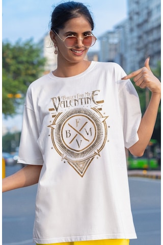 Sevbano Bullet For My Valentine Rock Metal Müzik Grubu Baskılı Unisex Ove Beyaz
